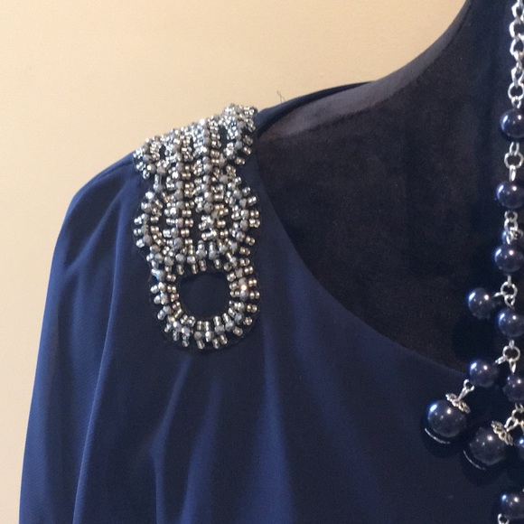 Beautiful navy blue dress - perfect for weddings - Picture 3 of 4